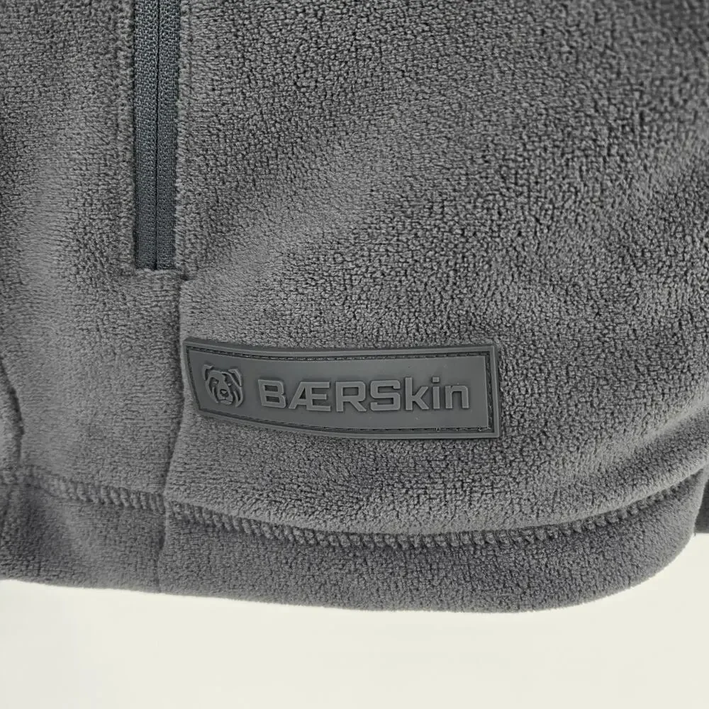 Bearskin Tactical Full Zip Hooded Fleece Jacket Gray Outdoors Hunting Size M
